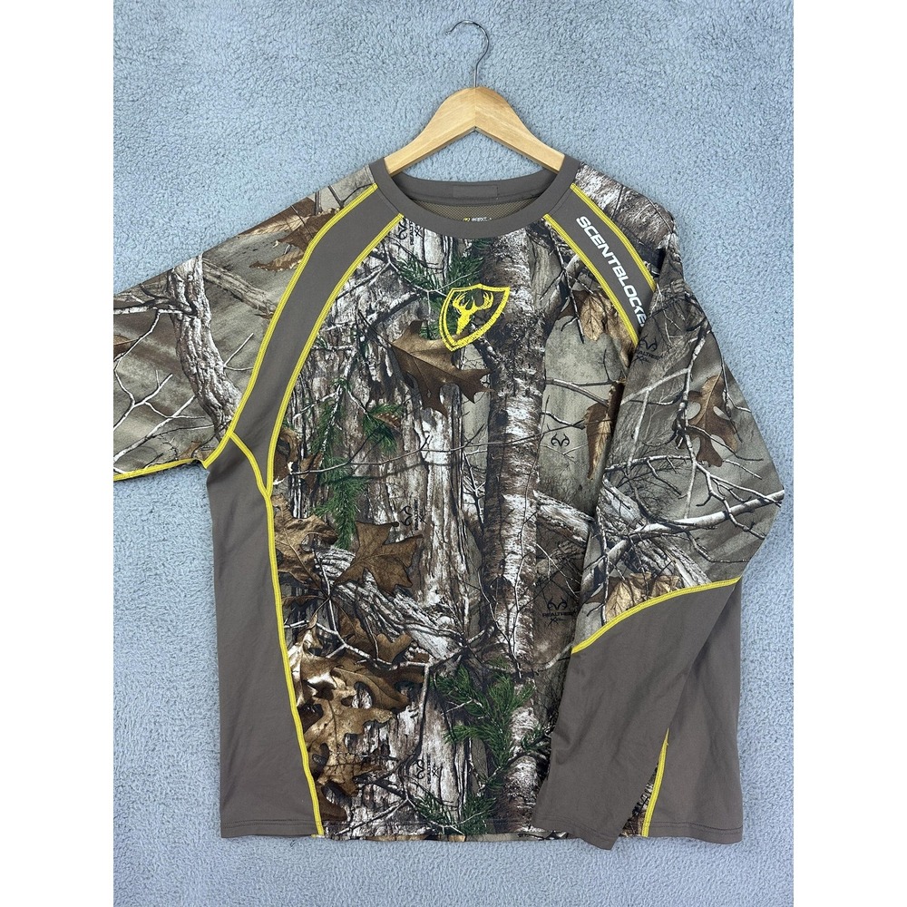 ScentBlocker Shirt Mens XL Realtree Camo System Layer One Long Sleeve Hunting